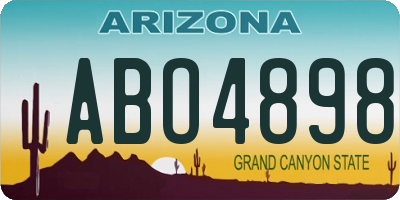 AZ license plate ABO4898