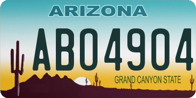 AZ license plate ABO4904