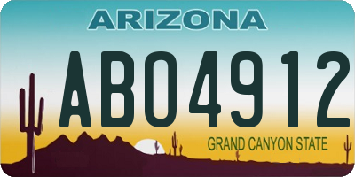 AZ license plate ABO4912