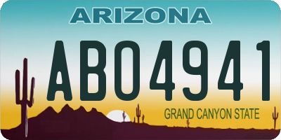 AZ license plate ABO4941