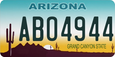 AZ license plate ABO4944