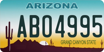 AZ license plate ABO4995