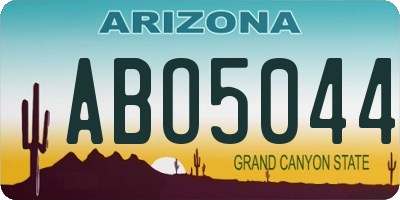 AZ license plate ABO5044