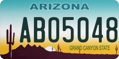 AZ license plate ABO5048