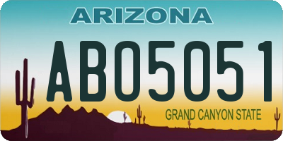 AZ license plate ABO5051
