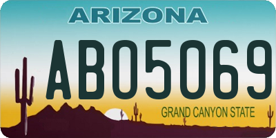 AZ license plate ABO5069