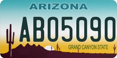 AZ license plate ABO5090