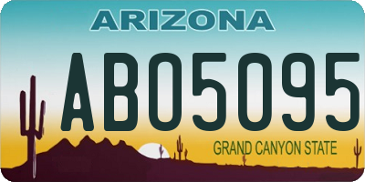 AZ license plate ABO5095