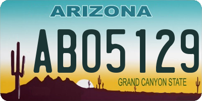 AZ license plate ABO5129