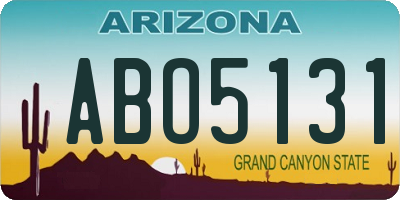 AZ license plate ABO5131