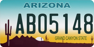 AZ license plate ABO5148