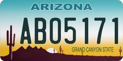 AZ license plate ABO5171