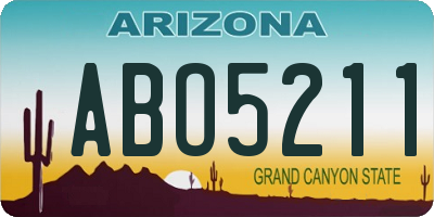 AZ license plate ABO5211