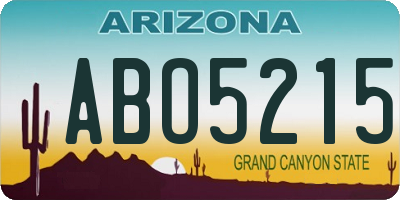 AZ license plate ABO5215
