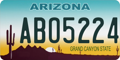 AZ license plate ABO5224