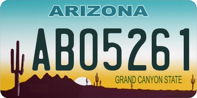 AZ license plate ABO5261