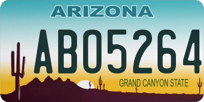 AZ license plate ABO5264