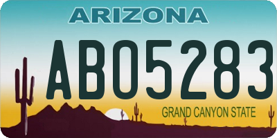 AZ license plate ABO5283