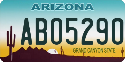AZ license plate ABO5290