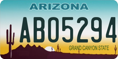 AZ license plate ABO5294