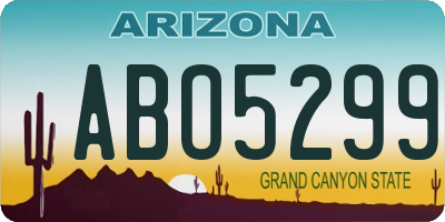 AZ license plate ABO5299