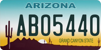 AZ license plate ABO5440