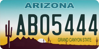AZ license plate ABO5444
