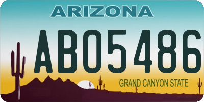 AZ license plate ABO5486