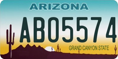 AZ license plate ABO5574