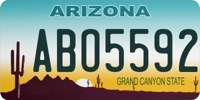 AZ license plate ABO5592