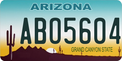 AZ license plate ABO5604