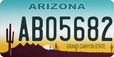 AZ license plate ABO5682