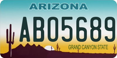 AZ license plate ABO5689