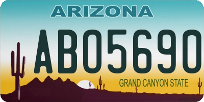 AZ license plate ABO5690