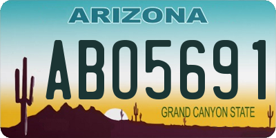 AZ license plate ABO5691