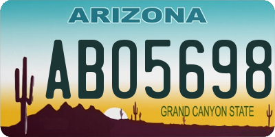 AZ license plate ABO5698