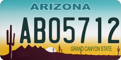 AZ license plate ABO5712