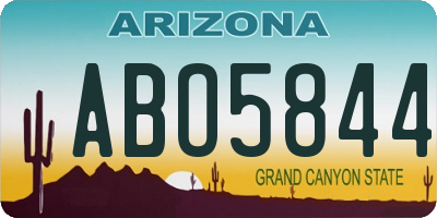 AZ license plate ABO5844