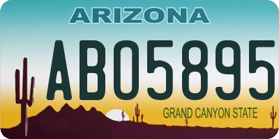 AZ license plate ABO5895