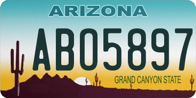 AZ license plate ABO5897
