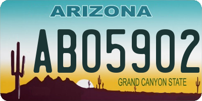 AZ license plate ABO5902