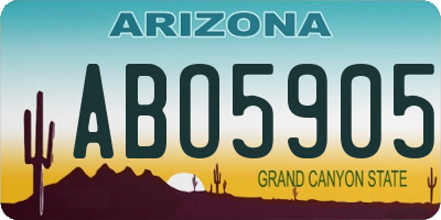 AZ license plate ABO5905