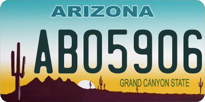 AZ license plate ABO5906