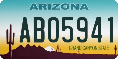 AZ license plate ABO5941