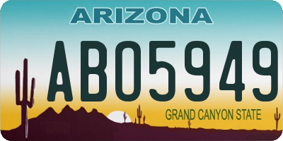 AZ license plate ABO5949