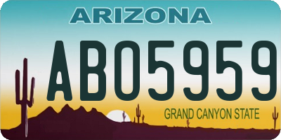 AZ license plate ABO5959