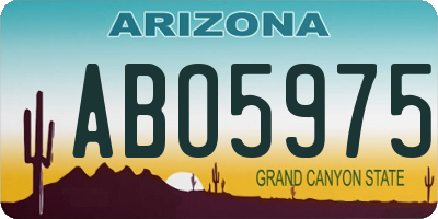 AZ license plate ABO5975