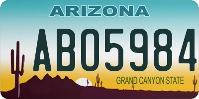 AZ license plate ABO5984