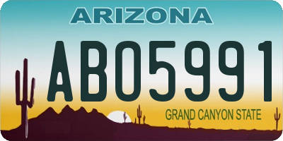 AZ license plate ABO5991