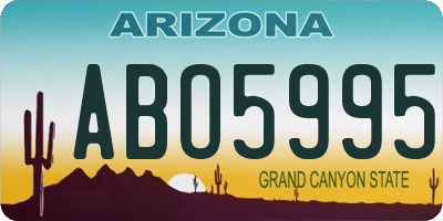 AZ license plate ABO5995
